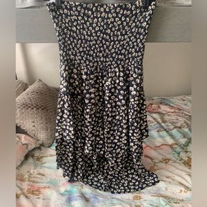 GANNI tiered strapless Roseburg Crepe dress/skirt